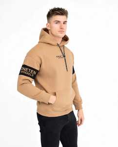 ONETEN APPARELS <b>Men's</b> Color Block <b>Hoodie</b> Plus Size Cotton French Terry Pullover Sweatshirt Autumn 400g - Product Image 1