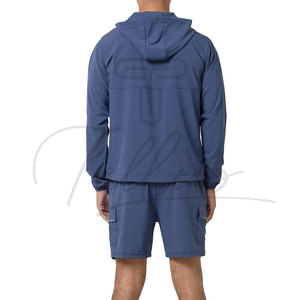 Custom Logo Nylon Men's jacket Windbreaker Sports Jacket and Shorts Sets Custom Made Men Sets Two Piece Windbreaker Shorts - Product Image 5