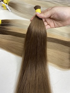 Extensiones de Cabello Humano Rusa Hair Bulk, Rubio Claro, Negro, Marrón, Liso, Cabello Virgen Eslavo Vietnamita, Super Double Drawn, a la Moda - Product Image 4