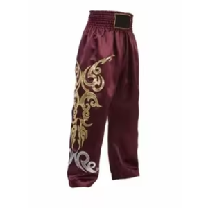 Pantalon de kickboxing durable 100 % polyester gaufré, coupe droite, pour le semi-contact et le combat par points - Product Image 2
