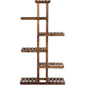 Scaffale da giardino in legno a 6 livelli per scaffali per piante di stoccaggio - Product Image 4