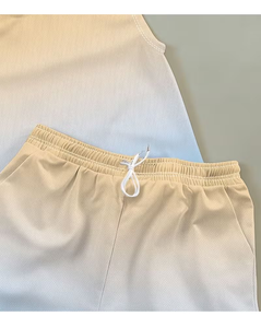 Men's Customizable Gradient Sleeveless Tank Top Set Shorts Knitted Breathable Fabric Crew Neck Casual Summer Wear High Quality - Product Image 4