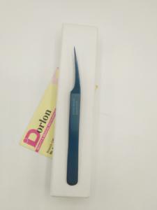 Pinzas para Extensión de Pestañas de Titanio Azul Mate, Sostenibles, con Punta de Plasma Brillante Personalizada, Pinzas para Volumen - Product Image 3