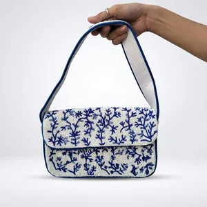 Nouveau lancement : Sac à bandoulière perlé pour femme, sac à main avec motif de fruits brodés, style décontracté, couleur verte - Product Image 5