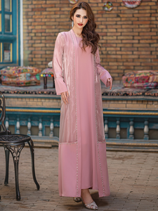 Abaya Abierta Dubai, Vestido Musulmán para Mujer, Vestido Abaya Modesto, Abaya Bordada Dubai, Abaya al por Mayor, Fabricantes de Abayas, Abaya Personalizada - Product Image 6