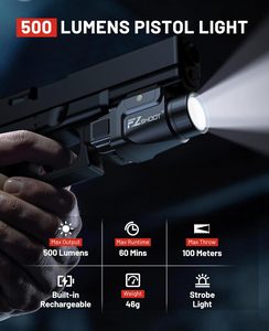 Linterna Táctica Recargable EZshoot para Exteriores con Fuente de Luz LED de 500 Lm, Modos Constante y Estroboscópico - Product Image 2
