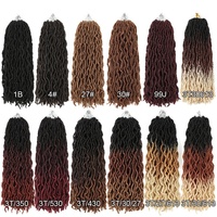 MS Factory Gypsy Locs Ondulés Synthétiques pour Tressage, Extensions de Cheveux Fausses Locks Gypsy, Tresses au Crochet, Cheveux Gypsy Locs