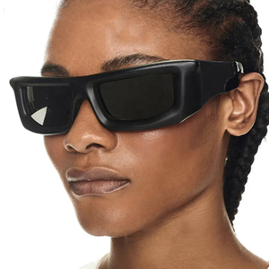 Lunettes de soleil carrées créatives et personnalisées, style punk, hip-hop, concaves, pour la rue, avec motif photo - Product Image 2