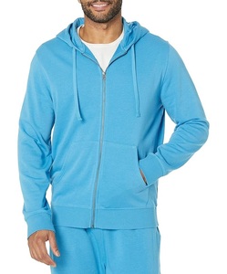 Nouveau sweat à capuche zippé élégant pour homme, 100 % coton, manches longues, col tombant, couleur unie, confortable, service OEM, Bangladesh - Product Image 1
