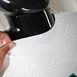LYNC ASH GREY Custom Made 100% Cotton Winter <b>Mock</b> <b>Neck</b> Quick Dry & Breathable Sweatshirt Finer Threads - Product Image 6