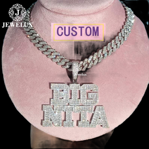 Pendentif de luxe en argent 925 plaqué or, serti de perles d'eau douce, design Hip Hop, certifié IGI, par Jewelux - Product Image 6