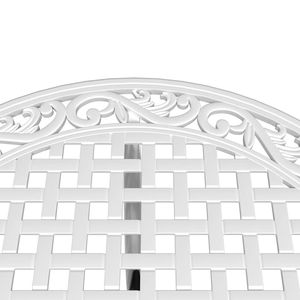 Juego de Comedor de Jardín de Aluminio Fundido Blanco de Durabilidad Media - Product Image 6