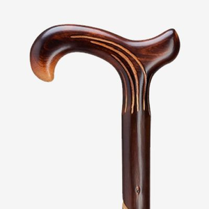 Bastón de Madera Ecológico de Estilo Rústico Moderno con Mango Tallado y Logotipo Personalizado, Bastón Hecho a Mano para Uso en Exteriores - Product Image 2