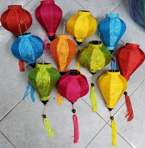 Wholesale Hoi An Lantern for Event Festival Decoration Coffee Shop Restaurant OEM Silk Satin Fabric Lantern - Product Image 2
