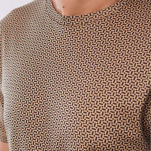 Camiseta de Hombre con Estampado Completo, Corte Holgado, 100% Algodón, Estilo Urbano, Personalizable, Manga Corta, Marca Privada, OEM, ODM - Product Image 3
