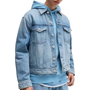 Chaquetas pesadas de mezclilla personalizadas en algodón y poliéster Chaquetas de mezclilla Conjunto de jeans Chaquetas universitarias de jeans de invierno en algodón - Product Image 1