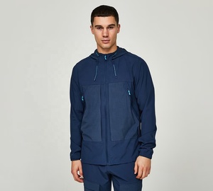 <b>Mens</b> Winter <b>Thin</b> Lightweight Windproof Softshell <b>Jacket</b> Zip-Up Hooded Outdoor Coat with Pockets for Running Travel - Product Image 1