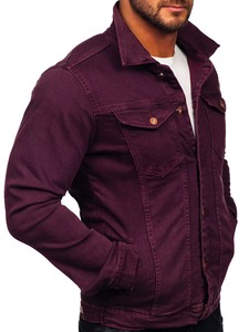 <b>Denim</b> <b>Custom</b> Black Wax Waxed Long Casual Autumn Zipper 100% Cotton Men's <b>Jacket</b> - Product Image 4