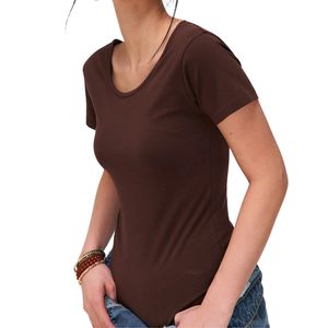 Body de Manga Corta con Cuello Redondo para Mujer, Sexy, Ajustado, Corto, Transpirable, Venta al Por Mayor Personalizada - Product Image 2