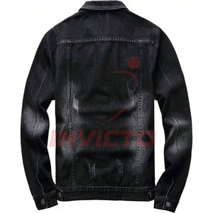 Chaqueta de mezclilla con diseño personalizado y aspecto desgastado, construcción ligera, chaqueta de invierno para actividades diarias al aire libre. - Product Image 2
