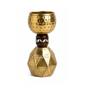 Custom Design Hand-Made Brass Incense <b>Burner</b> With Wooden Base And Decorative Inlay <b>For</b> Religious Use - Product Image 4