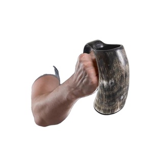 แก้วมักทำจากเขาควายไวกิ้งฮอร์นแก้วมักดีไซน์ใหม่สำหรับดื่มเบียร์และกาแฟแบบธรรมชาติทำด้วยมือแบบนอร์ส - Product Image 6