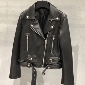 Super New Stylish Womens Brown Asymmetrical Distressed <b>Long</b> <b>Leather</b> <b>Jacket</b> Fully Customized With Two Zipper and Two Flap Pockets - Product Image 4