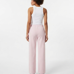 Custom Logo Women's <b>Wide</b> <b>Leg</b> Pink Sweatpants High Waist Loose Fit Joggers <b>Lounge</b> Wear <b>Pants</b> Active Wear Casual Sports for Women - Product Image 3