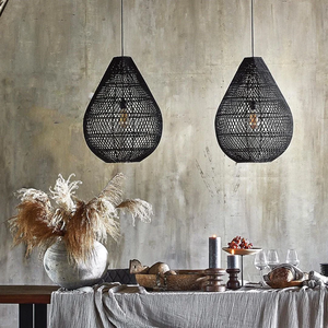 Natural Black Rattan Pendant <b>Light</b> for Home <b>Decoration</b> Restaurants Resorts and Hospitality Projects - Product Image 6