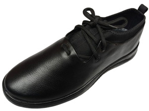 <b>Lightweight</b> Premium Black <b>Men's</b> Casual <b>Shoes</b> Textured Leather Finish Medicated PU Foam Insole Comfortable Durable PU Rubber Sole - Product Image 2