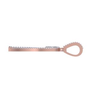 Colgante y Dijes Personalizados de la A a la Z con Rosas Blancas y Oro Amarillo, con Diamantes Reales para Oro de 10kt/14kt, Precio al por Mayor - Product Image 6