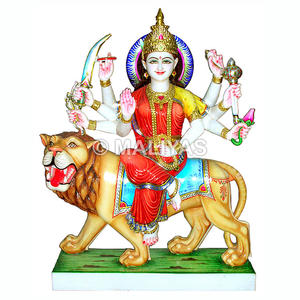 รูปปั้นดูร์กามาตะหินอ่อนสำหรับบ้าน |   ผู้ผลิตพระพุทธรูปดูร์กามาแบบทำมือ – มาลียาส - Product Image 1