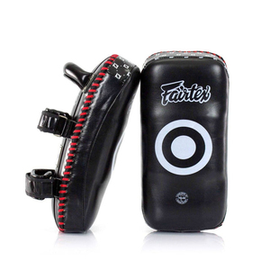 Nouveaux pads de frappe incurvés Fairtex Noir & Or Standard en cuir véritable pour entraînement adulte MMA Muay Thai, cibles de frappe - Product Image 4