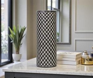 Jardinière en métal avec incrustation de os, faite à la main, de forme ronde, style minimaliste, pour la décoration de la maison, produit de luxe, exportations en gros - Product Image 2