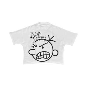 Camiseta de Manga Corta con Cuello Redondo y Estampado de Dibujos Animados de la Décima Serie para Hombre, Talla Grande, Estilo Casual Urbano, Poliéster/Algodón, Antiarrugas, Secado Rápido - Product Image 1