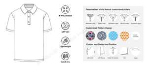 Camiseta Polo Deportiva Casual de Tenis, Diseño Personalizado, Transpirable, 100% Poliéster, Antiencogimiento, Impresión de Buena Calidad - Product Image 3