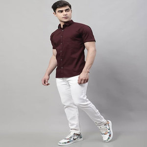 Chemises boutonnées à manches courtes pour hommes T-shirts d'été de style décontracté avec chemises boutonnées légères - Product Image 4