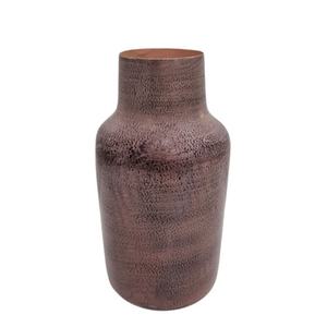 Iron Round Flower <b>Vase</b> Peach Wood <b>Texture</b> Plating American Design Flower Pot for Hotels & Restaurant and Home Decoration - Product Image 2