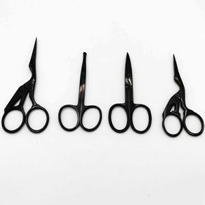 RMI High Quality Custom Logo 4-Style Black Plasma Color Stainless Steel Manicure Scissors Sharp Ceramic Beauty <b>Nail</b> <b>Tool</b> - Product Image 1