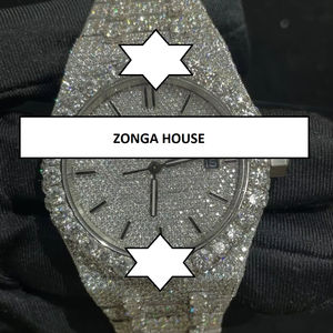 Reloj Mecánico de Lujo con Diamantes Moissanite VVS1, Completamente Cubierto de Piedras, con Movimiento Japonés Automático y Correa de Acero Inoxidable - Product Image 1