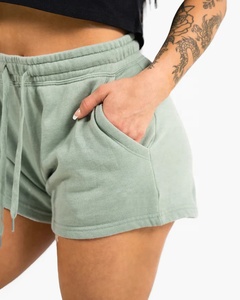Venta al por mayor de pantalones cortos transpirables de alta calidad personalizados para las mujeres de algodón gimnasio Fitness Running Shorts Casual mujeres pantalones cortos - Product Image 4