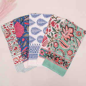 Bohemian Fashion Eco Friendly Cotton Block Printed Bandana <b>Square</b> <b>Scarf</b> Unisex Summer Bag Hair Accessories Durable Breathable - Product Image 5