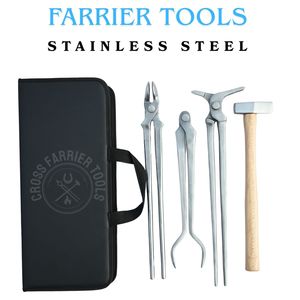 Kit d'outils de forgeage robuste avec marteau à pointe, pince à tête ronde, écarteur de semelle, outil de remodelage de chaussures métalliques et pince à semelle pour le travail au feu - Product Image 6