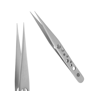 Pince à cils Stahlmann Pro droite en acier inoxydable anti-magnétique, durable et légère, personnalisable - Product Image 2