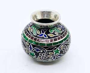 Kalash de Latón para Pooja, Utensilio para Puja con Grabado Láser e Impresión UV, Tradicional, Chapado en Oro, para Bebidas Religiosas Hindúes - Product Image 6