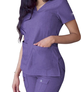 Stylish Unisex Medical Scrubs Latest Design Nursing Uniforms Women's Hospital Uniform <b>Sets</b> for <b>Doctors</b> Made of Knitted Fabric - Product Image 1