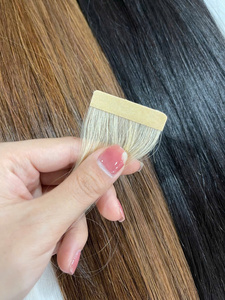 Extensiones de cinta de pelo Remy vietnamita al por mayor, 100g, colores oscuros y claros, 60cm de longitud, máquina, paquetes de trama Doble - Product Image 4