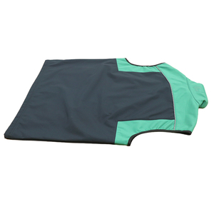 Blouson bomber pour homme en toile polyester/nylon avec empiècements en polaire, noir et vert, col zippé, coupe-vent, décontracté, hiver - Product Image 2