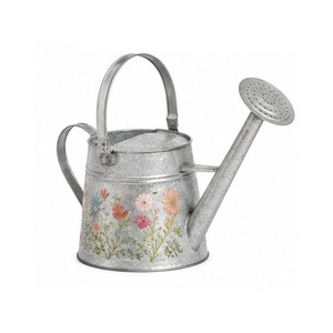 Regadera Galvanizada con Diseño Floral para Jardinería, Duradera, para el Cuidado de Plantas en Exteriores - Product Image 1