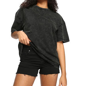 Camiseta Casual para Mujer con Lavado Ácido, Ligera, de Alta Calidad, 100% Algodón, Personalizable, del Mejor Fabricante - Product Image 1